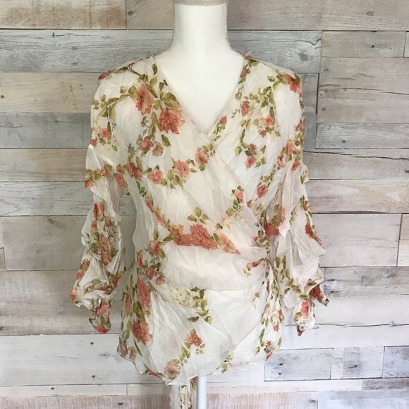 sheer wrap blouse